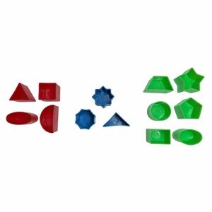 Vintage Playskool Shape Sorter Replacement Pieces Set of 13 No Cube